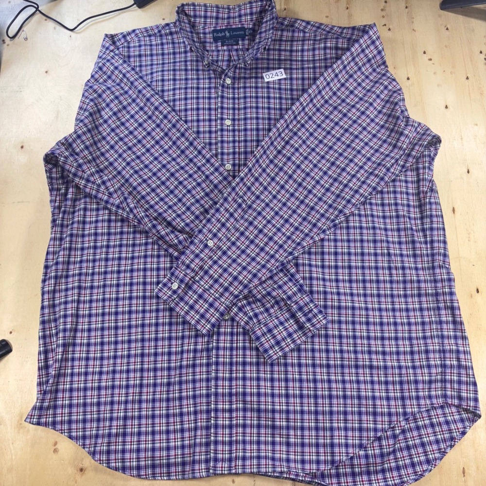 Ralph Lauren Blake Men's XL Plaid Button Down Shirt Long Sleeve Cotton